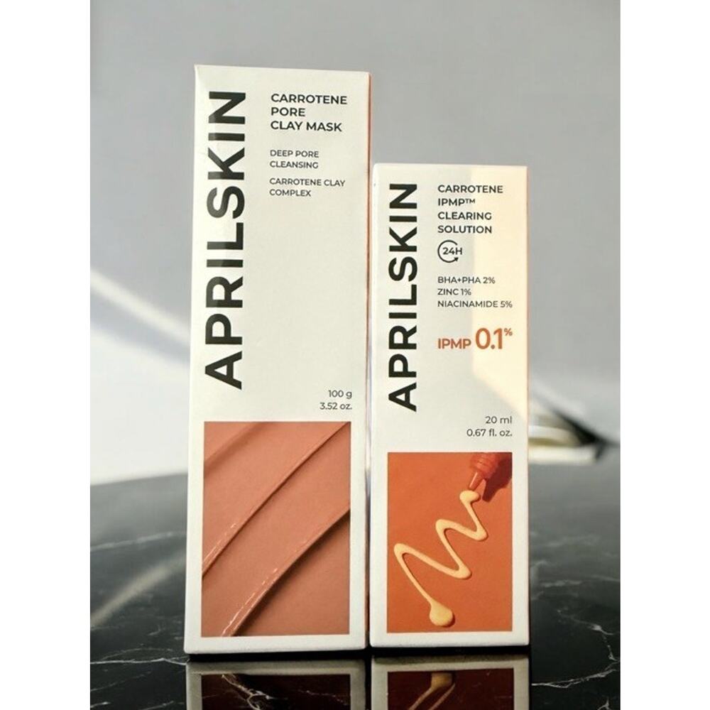 APRILSKIN Carrotene IPMP Clearing Solution + Pore Clay Mask NIB/SEALED/FRESH